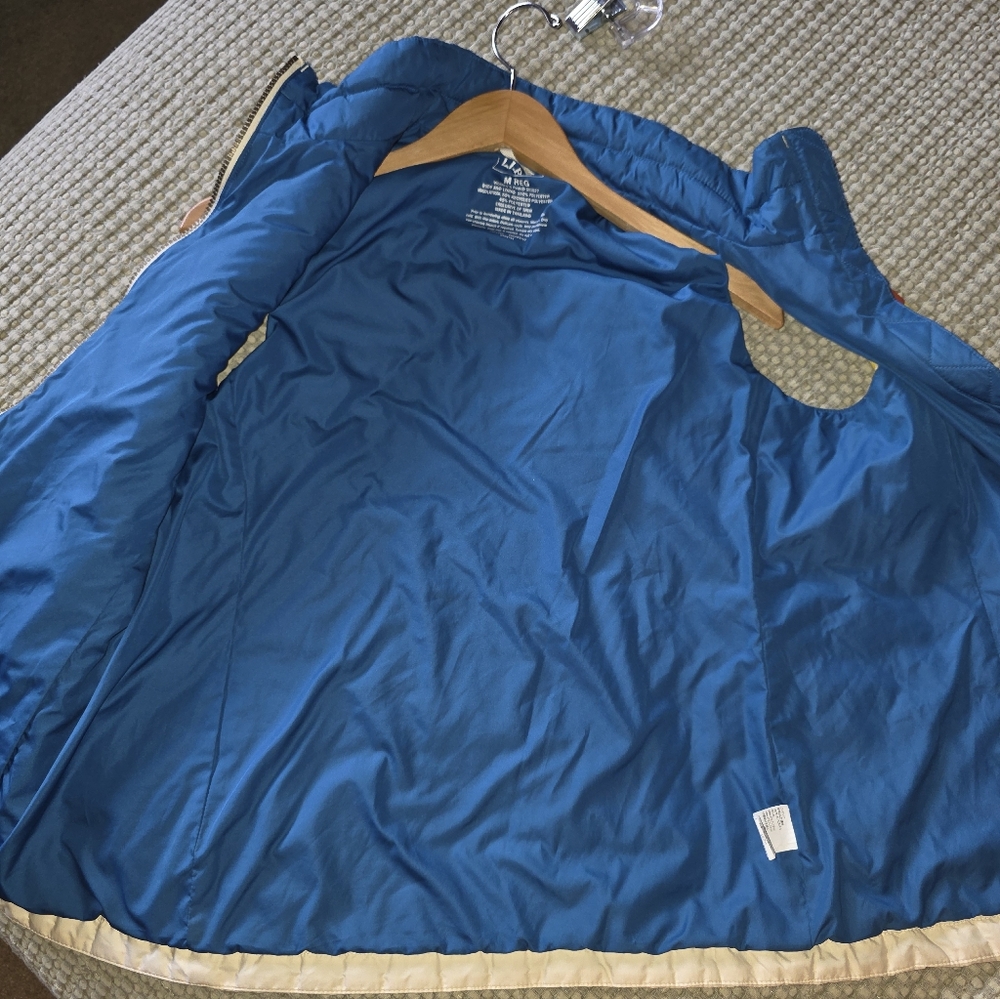 LL Bean Colorblock Puffer Vest Vintage Size Medium - Picture 7 of 8